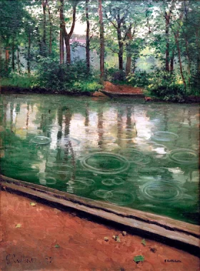 The Yerres, Effect of Rain by Gustave Caillebotte