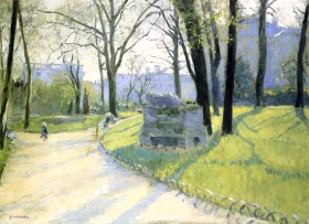 The Parc Monceau 1878 by Gustave Caillebotte