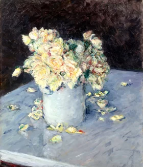 Yellow Roses in a Vase, 1882 by Gustave Caillebotte