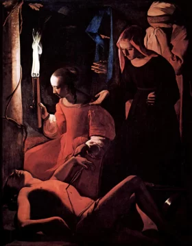 St Sebastian tended by St Irene by Georges La Tour