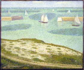 Port-En-Bessin, Entrance To The Harbor 1888 by Georges Seurat