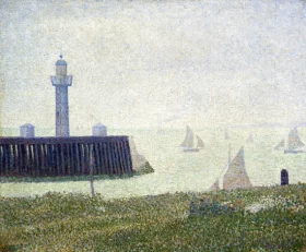 Harbour Entrance At Honfleur, 1886 by Georges Seurat