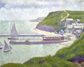 Harbour At Port-En-Bessin At High Tide by Georges Seurat