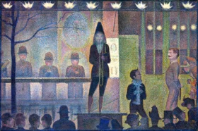 Circus Sideshow, 1887 by Georges Seurat