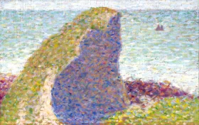 Study For Le Bec Du Hoc, Grandcamp by Georges Seurat