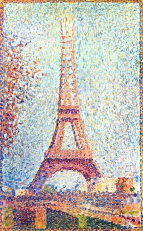 The Eiffel Tower, 1889 by Georges Seurat
