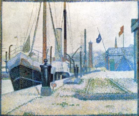 The Maria At Honfleur by Georges Seurat