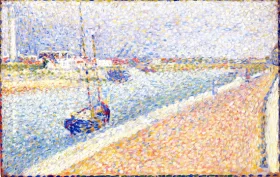 The Channel At Gravelines, Petit-Fort-Philippe by Georges Seurat