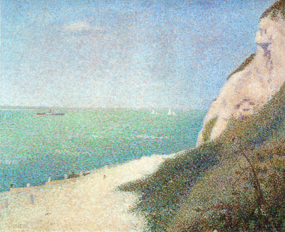 The Beach Le Bas Butin At Honfleur by Georges Seurat