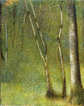 The Forest At Pontaubert by Georges Seurat