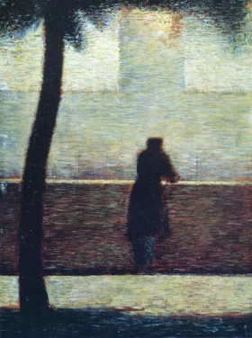 Man Leaning On A Parapet by Georges Seurat