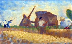 The Laborers 1883 by Georges Seurat