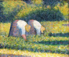 Farm Women At Work by Georges Seurat