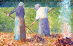 Haymakers At Montfermeil by Georges Seurat
