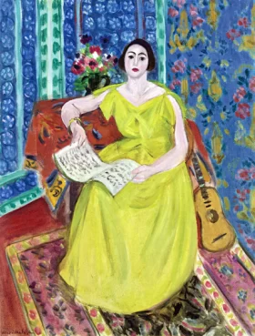 Woman In Green Gown (La Femme en jaune) by Henri Matisse