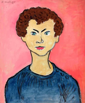 Portrait aux cheveux bouclés, pull marin (Allan Stein) by Henri Matisse