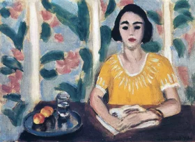 Woman Reading with Peaches by Henri Matisse