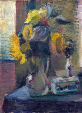 Sunflowers in a vase by Henri Matisse