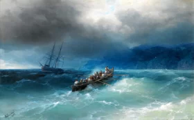 Storm over the Black Sea 1893 by Ivan Aivazovsky