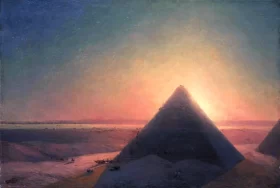The Great Pyramid at Giza 1871 by Ivan Aivazovsky