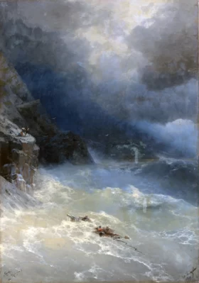 The storm at Cape Aya 1899 by Ivan Aivazovsky