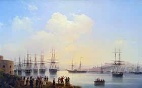 A Russian Squadron on the Sevastopole Roadstead 1846 by Ivan Aivazovsky
