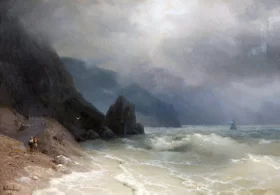 Sea ​​coast 1886 by Ivan Aivazovsky