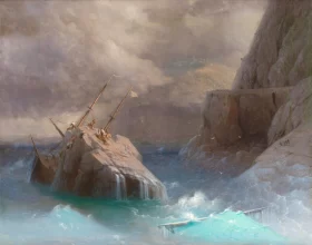 The shipwreck 1 by Ivan Aivazovsky