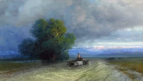 The Wagon in a Flooded Valley, 1897 by Ivan Aivazovsky
