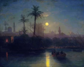 View of the Saladin Citadel from the banks of the Nile, 1871 by Ivan Aivazovsky