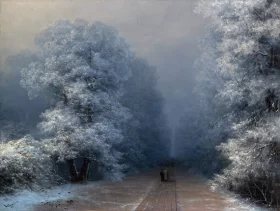 Winter landscape by Ivan Aivazovsky