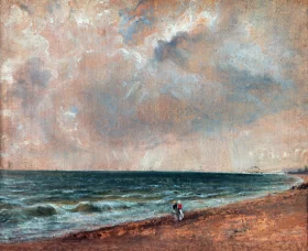 Seascape Study - Brighton Beach looking west by John Constable