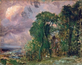 A View at Hampstead with Stormy Weather 1830 by John Constable