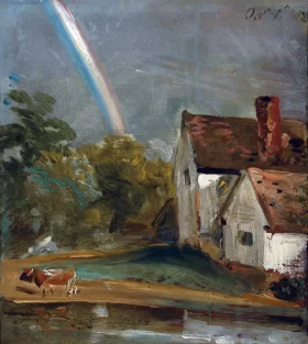 Willy Lott’s cottage with a rainbow by John Constable
