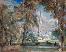 Salisbury Cathedral from the Bishop's Garden by John Constable