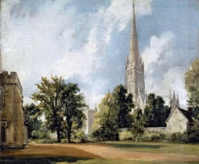Salisbury Cathedral from the Close by John Constable