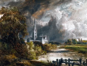 Salisbury Cathedral from the Meadows by John Constable