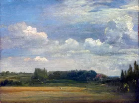 East Bergholt Common, View Toward the Rectory 1813 by John Constable