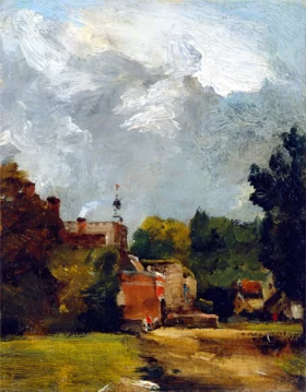 East Bergholt Church 1809 by John Constable