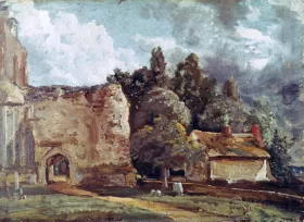 East Bergholt Church - The Ruined Tower at the West End 1815 by John Constable