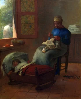 Baby's Slumber 1855 by Francois Millet