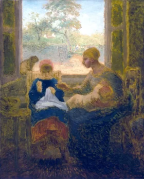 Sewing Lesson by Francois Millet