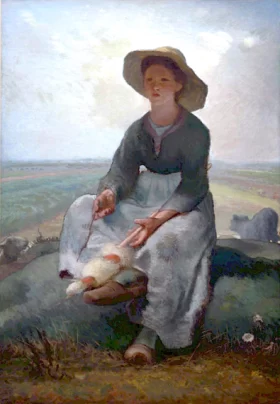 The Young Shepherdess by Francois Millet