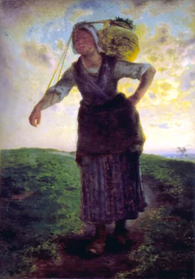 A Norman Milkmaid at Gréville by Francois Millet