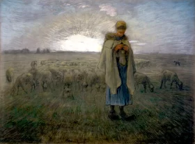 Shepherdess by Francois Millet