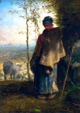 The Little Shepherdess by Francois Millet