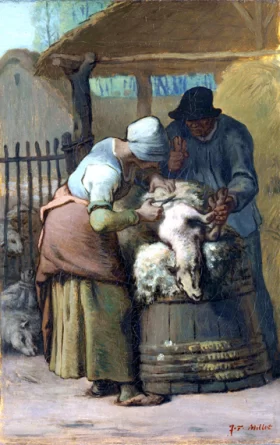 The Sheepshearers by Francois Millet