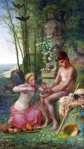 Spring (Daphnis and Chloë) 1865 by Francois Millet