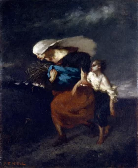 Retreat From the Storm by Francois Millet