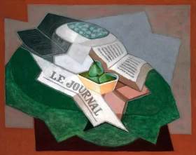 Le tapis vert 1925 by Juan Gris